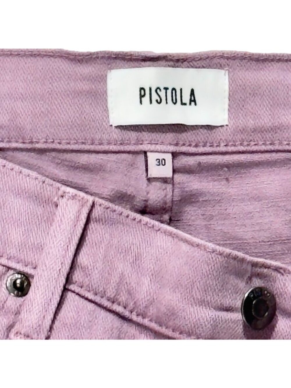 Pistola Womens Lavender Distressed Denim Shorts With Frayed Hem Size 30 - Picture 6 of 10